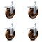 Service Caster 6 Inch High Temp Phenolic Swivel 10mm Stem Caster Set with Total Lock Brake SCC-TSTTL20S615-PHRHT-M1015-4 - alternate 1